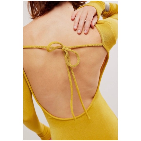 NWT Intimately Free People Call Me Later Mini Dress Ceylon Yellow - Picture 2 of 16